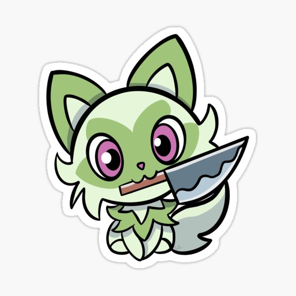 Item preview, Sprigatito with a Knife designed and sold by CJsSadHammock.