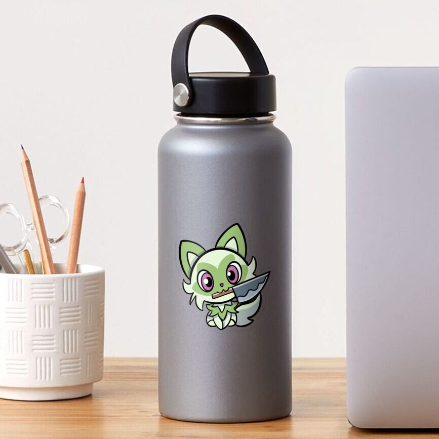 Sprigatito with a Knife Sticker