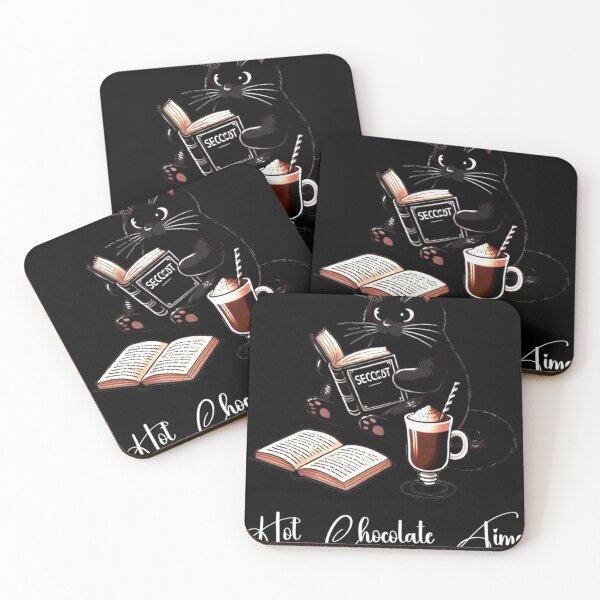 Item preview, Hot Chocolate Time Cocoa Cute black Cat Hot Chocolate Time designed and sold by Creat-Des.