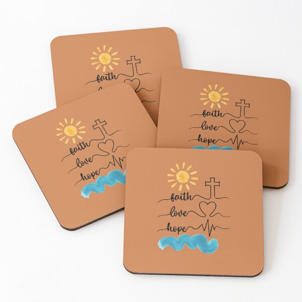 Item preview, Faith Love Hope Christian Typography Design designed and sold by Our Bible Journey.