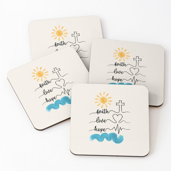 Item preview, Faith Love Hope Christian Typography Design designed and sold by Our Bible Journey.