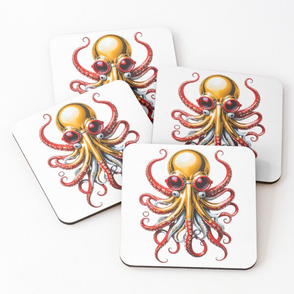 Artikelvorschau, Super, bunter Silber-Gold-Oktopus entworfen und verkauft von Dan9010.