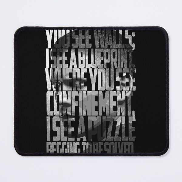 Item preview, Michael Scofield Black and White Motivational Typography with Camouflage Design designed and sold by Enea Kelo.