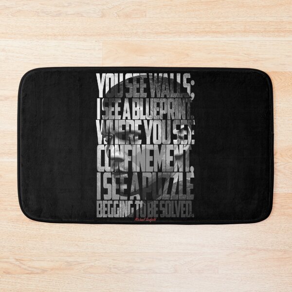 Item preview, Michael Scofield Black and White Motivational Typography with Camouflage Design designed and sold by Enea Kelo.