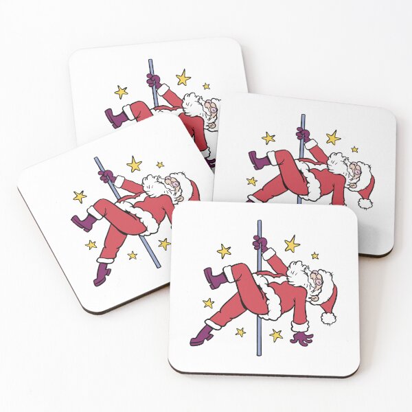 Item preview, Santa Pole Dance - Funny Holiday Humor Design designed and sold by DrawHandArt.