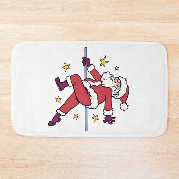 Item preview, Santa Pole Dance - Funny Holiday Humor Design designed and sold by DrawHandArt.