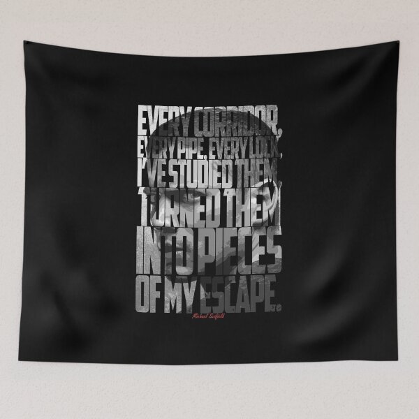 Item preview, Michael Scofield Black and White Motivational Typography with Camouflage Design designed and sold by Enea Kelo.