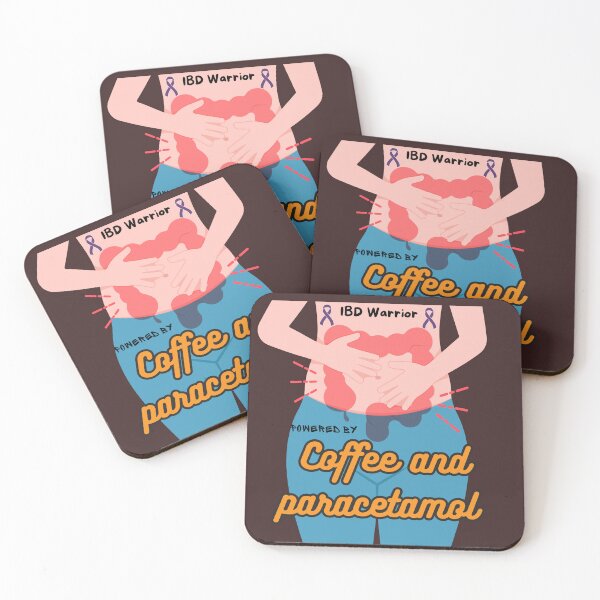 Item preview, IBD Warrior - powered by coffee and paracetamol  designed and sold by TrashyTreasures.