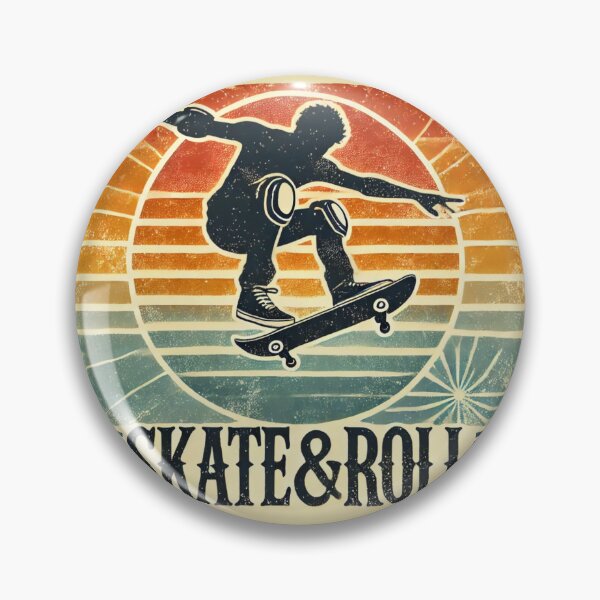 Item preview, Skate & Roll: A Retro Skateboarding Classic designed and sold by bb-tees-by-mlee.