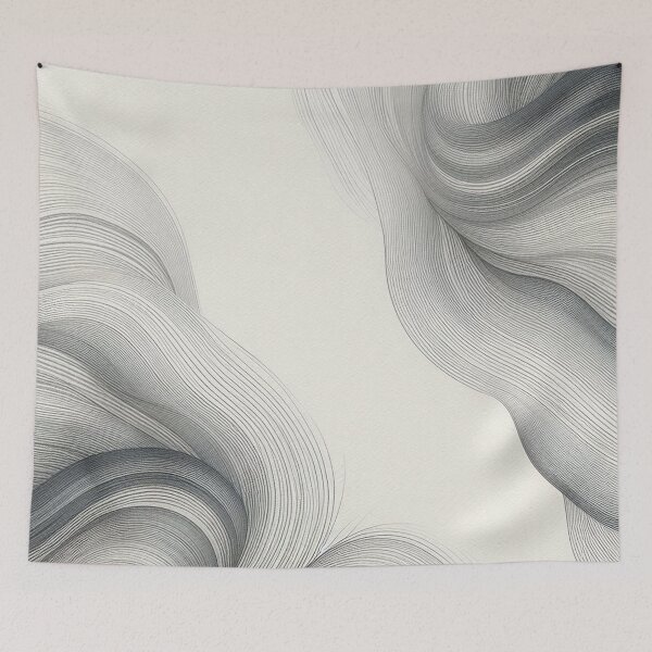 Item preview, wave pattern 24 designed and sold by blackwhiteblue.