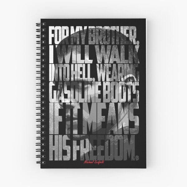 Item preview, Michael Scofield Black and White Motivational Typography with Camouflage Design designed and sold by Enea Kelo.