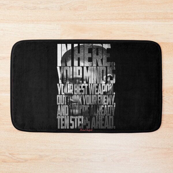 Item preview, Michael Scofield Black and White Motivational Typography with Camouflage Design designed and sold by Enea Kelo.