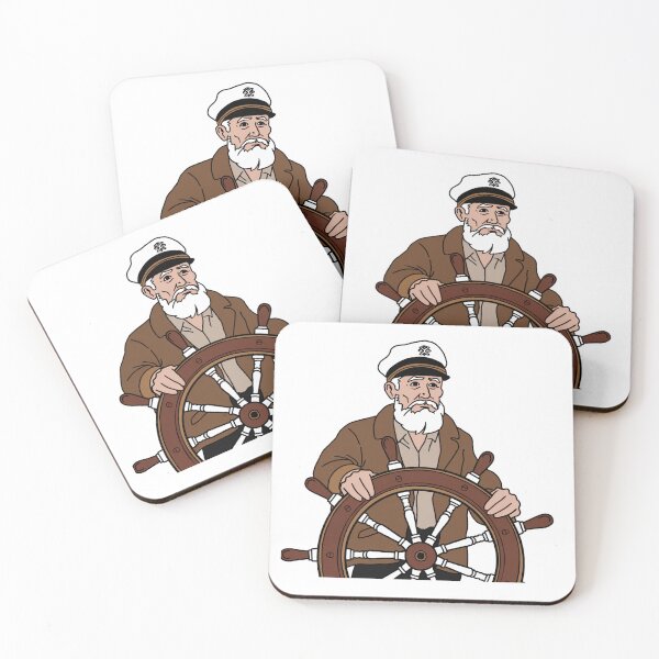 Item preview, Captain at the Helm Illustration designed and sold by OldSchoolRetro.