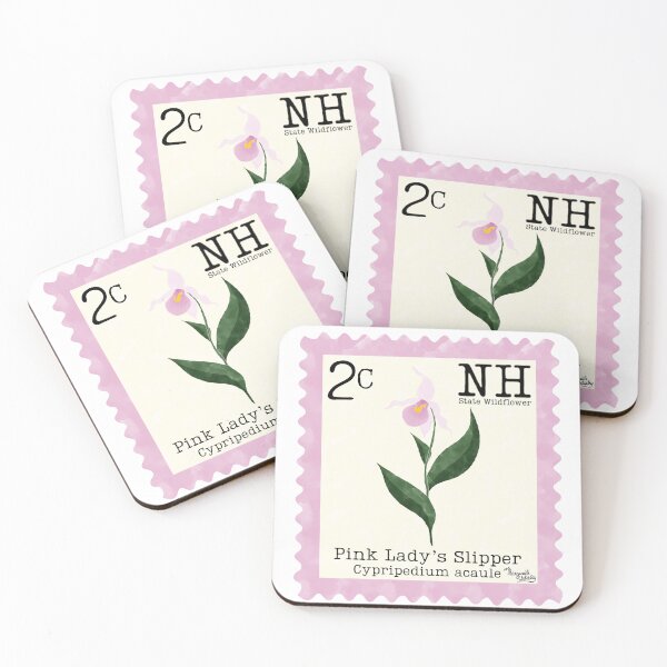 Item preview, New Hampshire State Flower: Pink Lady's Slipper Postage Stamp designed and sold by Marguerite Artistry.