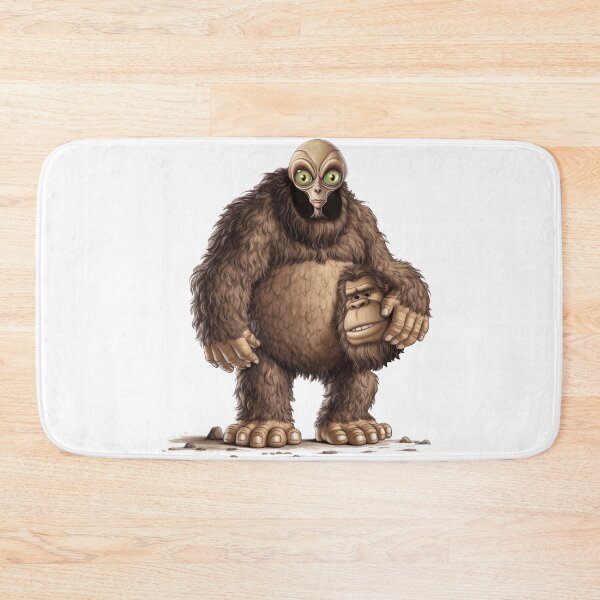 Item preview, Funny Bigfoot and Alien Design | Retro Sasquatch UFO Abduction Art for Sci-Fi Lovers designed and sold by DrawHandArt.
