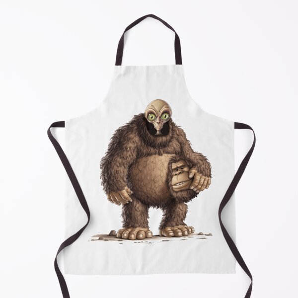 Item preview, Funny Bigfoot and Alien Design | Retro Sasquatch UFO Abduction Art for Sci-Fi Lovers designed and sold by DrawHandArt.