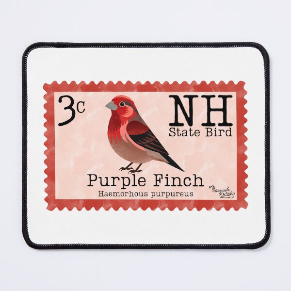Item preview, New Hampshire State Bird: Purple Finch Postage Stamp designed and sold by Marguerite Artistry.