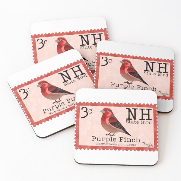 Item preview, New Hampshire State Bird: Purple Finch Postage Stamp designed and sold by Marguerite Artistry.