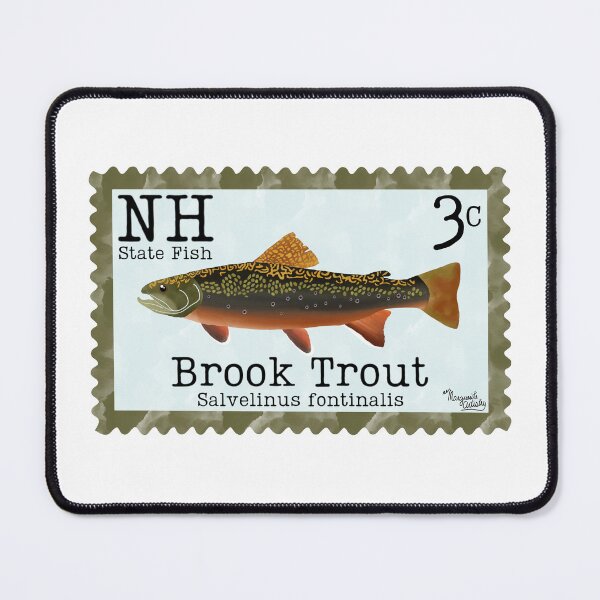 Item preview, New Hampshire State Fish: Brook Trout Postage Stamp designed and sold by Marguerite Artistry.