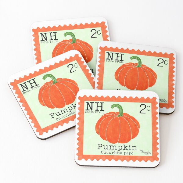 Item preview, New Hampshire State Fruit: Pumpkin Postage Stamp designed and sold by Marguerite Artistry.