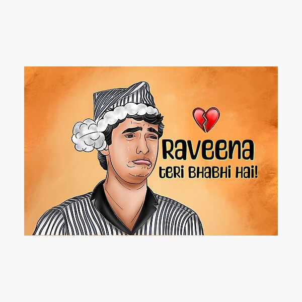 Item preview, Classic 90’s Bollywood comedy movie fun art  designed and sold by AN DESIGN STUDIO.