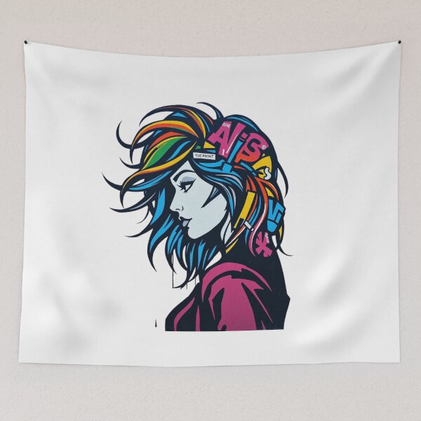 Item preview, Vivid Pop Art Profile designed and sold by becauseturkey.