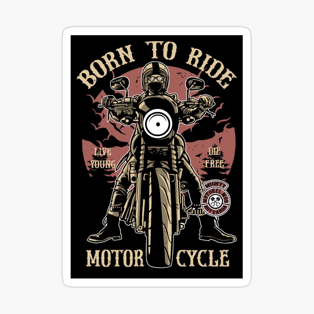 Born To Ride - Sale by Poster Motorbike\