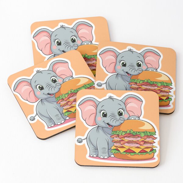 Item preview, Elephant Eating Club Sandwich | Sandwich | Gobble Gala  designed and sold by Kids GobbleGala.
