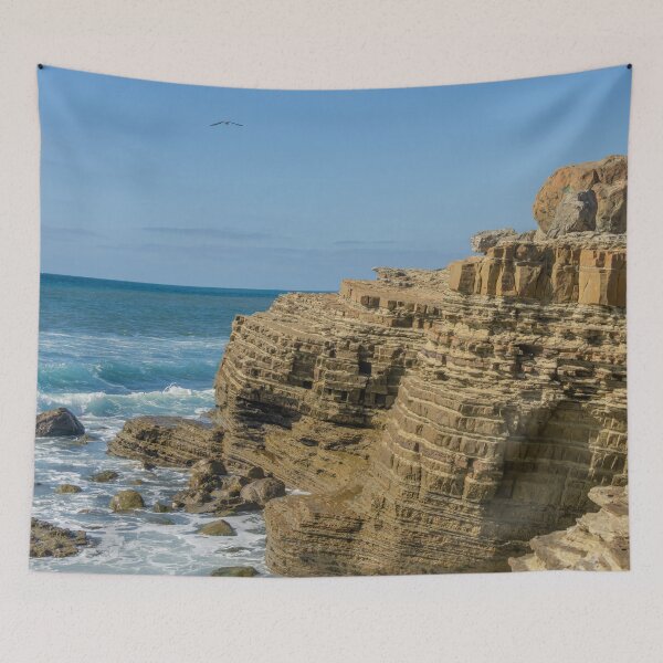Item preview, Pretty Sedimentary Cliffs at Point Lomas, California designed and sold by SafariByMarisa.