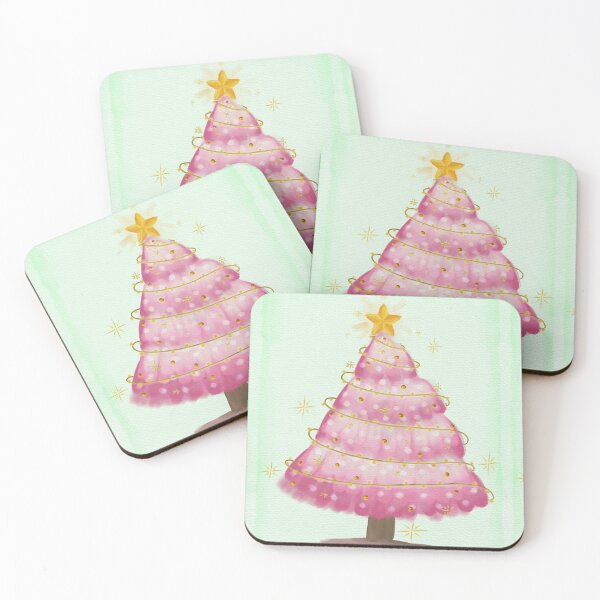 Item preview, Glowing Pink Christmas Tree designed and sold by AdriaCaps Art & Design.