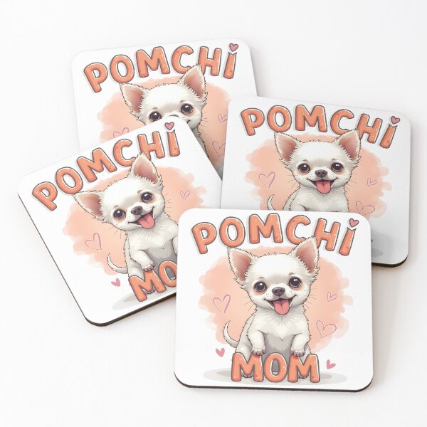 Item preview, Adorable White Pomeranian Chihuahua Cute Kawaii Pomchi Mom designed and sold by Leonardo Palumbo.