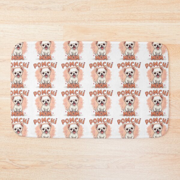Item preview, Adorable White Pomeranian Chihuahua Cute Kawaii Pomchi Mom designed and sold by Leonardo Palumbo.