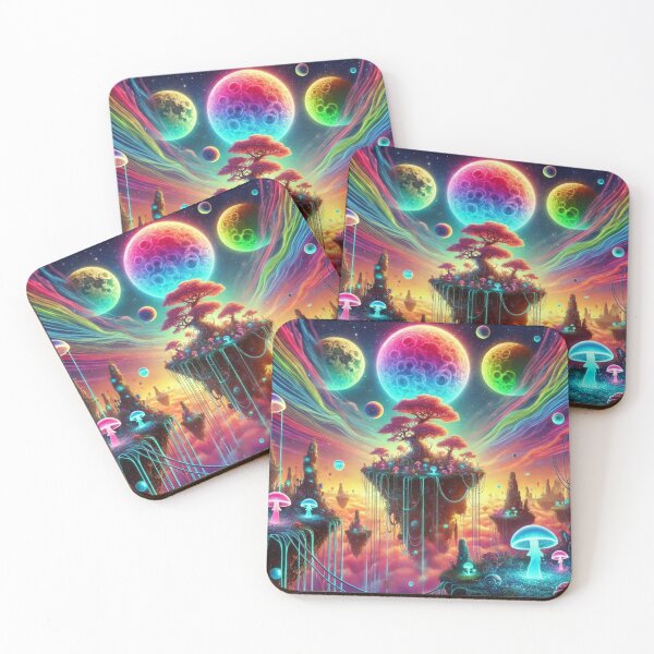 Item preview, Tripple Moon Rainbow Prism Universe - multi - dimensional mushroom City designed and sold by WyckedLynn.
