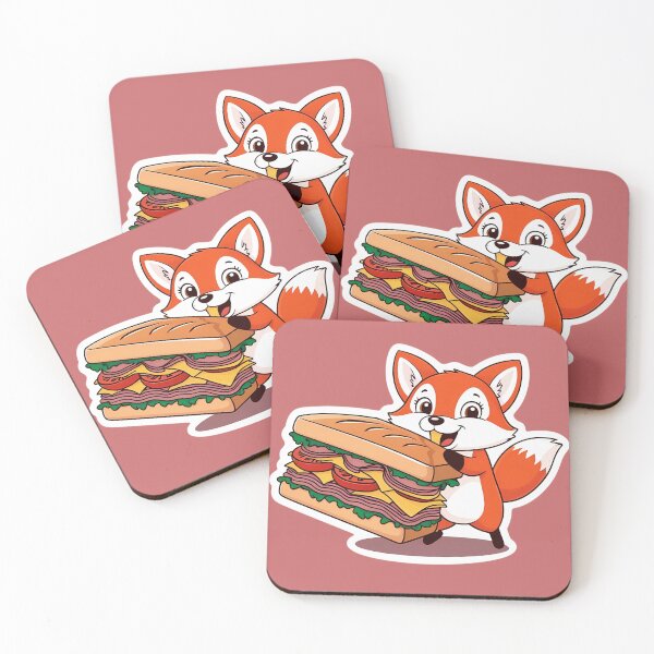 Item preview, Fox Eating Club Sandwich | Sandwich | Gobble Gala  designed and sold by Kids GobbleGala.