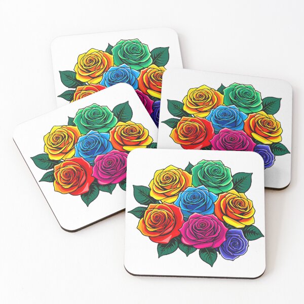 Item preview, Rainbow Roses, Colorful Flowers designed and sold by GeeksLoveDogs.