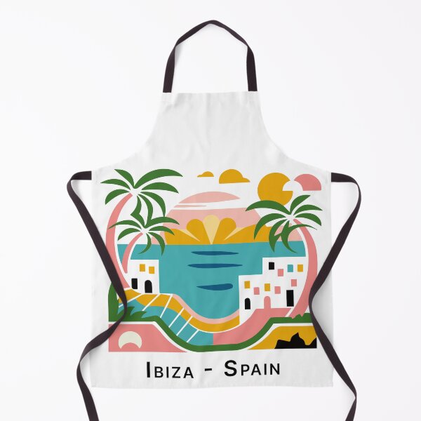 Item preview, Vintage travel design Ibiza Spain – minimal retro design with sunset and palm trees designed and sold by pod24.