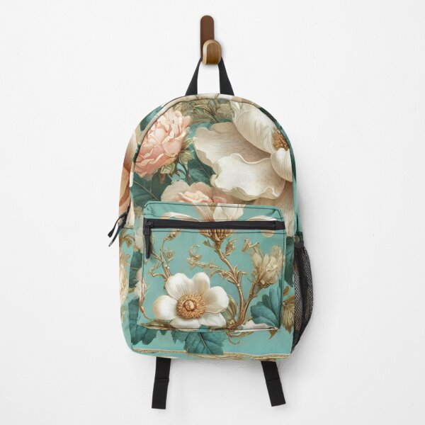 Item preview, Large Botanical Motif With Cyan designed and sold by Dream Bloom Gallery.