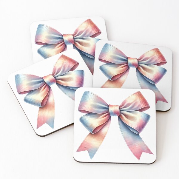 Item preview, Satin Bow Pastel Colour Pink And Blue Ribbon Color designed and sold by MoonMonkeyNbear.