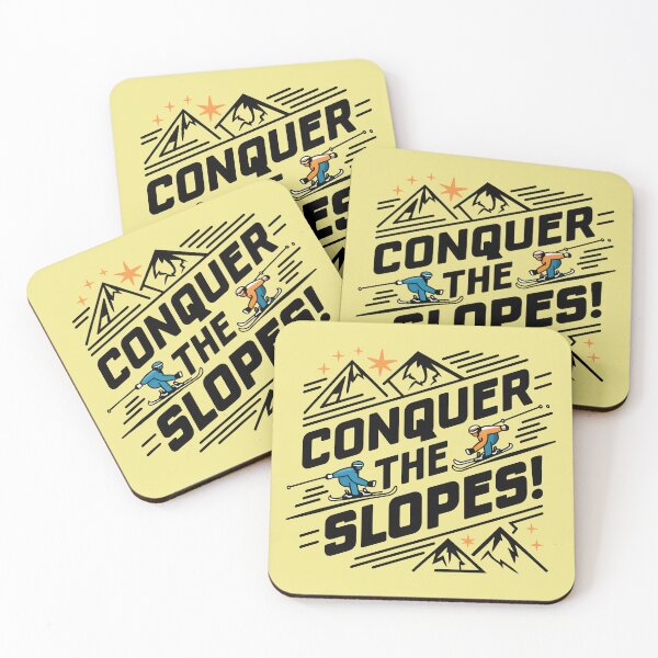 Item preview, Conquer the slopes winter sports designed and sold by FriendlyLlama.