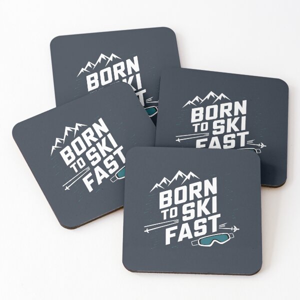 Item preview, Born to ski fast winter sports lover designed and sold by FriendlyLlama.