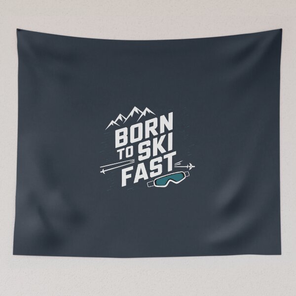 Item preview, Born to ski fast winter sports lover designed and sold by FriendlyLlama.