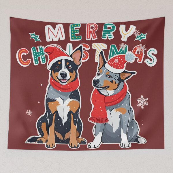 Item preview, Christmas Australian Cattle Dogs – Merry Christmas designed and sold by GoodyPaws.