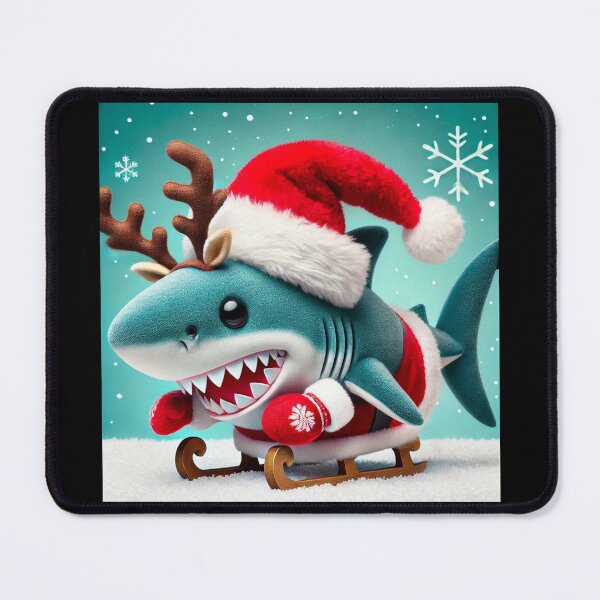 Item preview, Funny Christmas Shark Santa Claus designed and sold by Project4X.