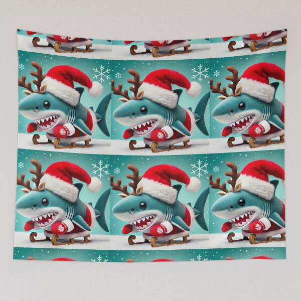 Item preview, Funny Christmas Shark Santa Claus  designed and sold by Project4X.