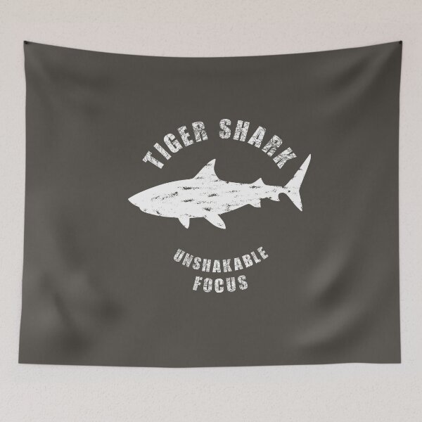 Item preview, Tiger Shark - Unshakable Focus, Unique designed and sold by villacreativa.