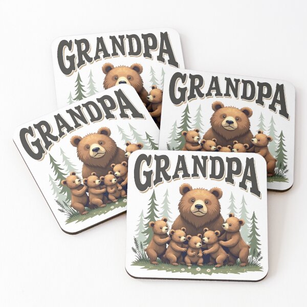 Item preview, Cute Grandpa Bear Cubs Grandfather Brown Forest Family designed and sold by Leonardo Palumbo.