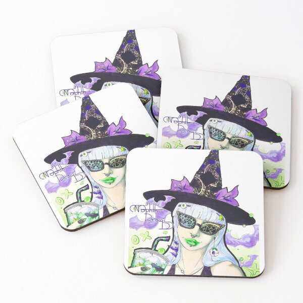 Item preview, cool drawn witch drinking brew boba designed and sold by Naphth.