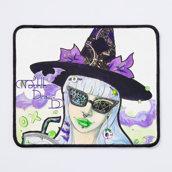 Item preview, cool drawn witch drinking brew boba designed and sold by Naphth.