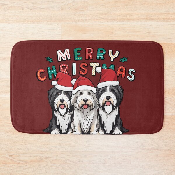 Item preview, Christmas Bearded Collies – Merry Christmas designed and sold by GoodyPaws.