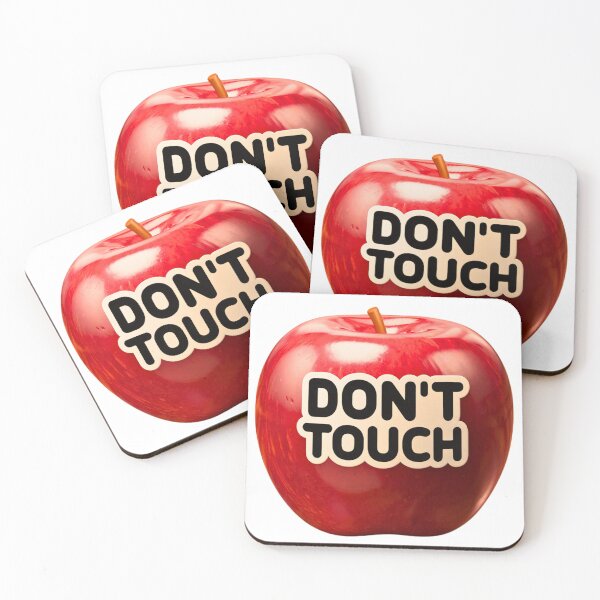 Item preview, Don't Touch Sticker on Apple designed and sold by SN-Creations.